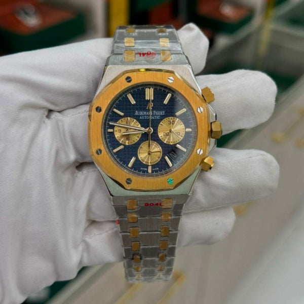 Audemars Silver+Gold Chrono (Blue Dial)