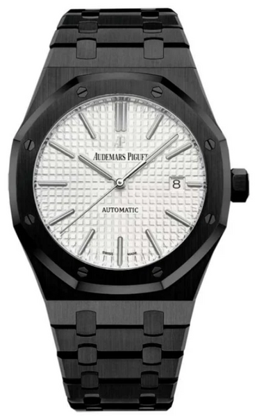 Black Audemars Piguet With White Dial